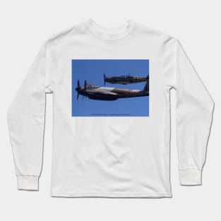 DH 98 Mosquito and Bf-109E3 fly-by Long Sleeve T-Shirt